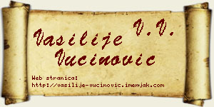 Vasilije Vučinović vizit kartica